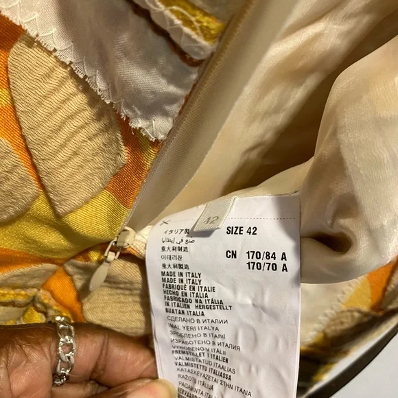 Prada Runway SS2009 Cloqué Astratto Dress Sabbia Arancio IT42 (US6) NWT - Picture 9 of 10